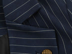 Autumn Striped Collared Asymmetric Blazer