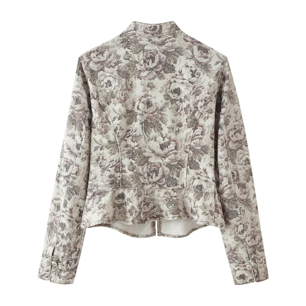 's Funky Floral Print Gram Coat