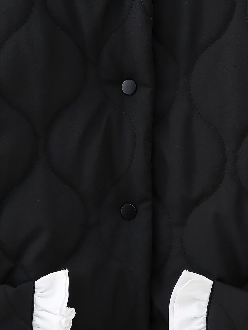 Autumn Winter Bow Pocket Decoration Stand up Collar Cotton Padded Coat