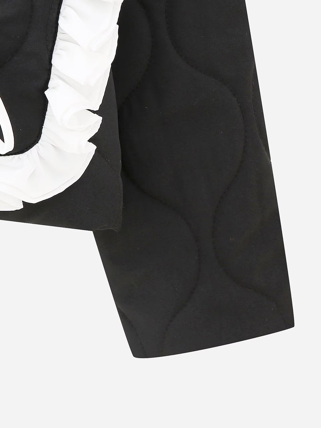 Autumn Winter Bow Pocket Decoration Stand up Collar Cotton Padded Coat