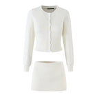 's Autumn Winter Minimalist High Sense Nipped Waist Knit Sweater Top