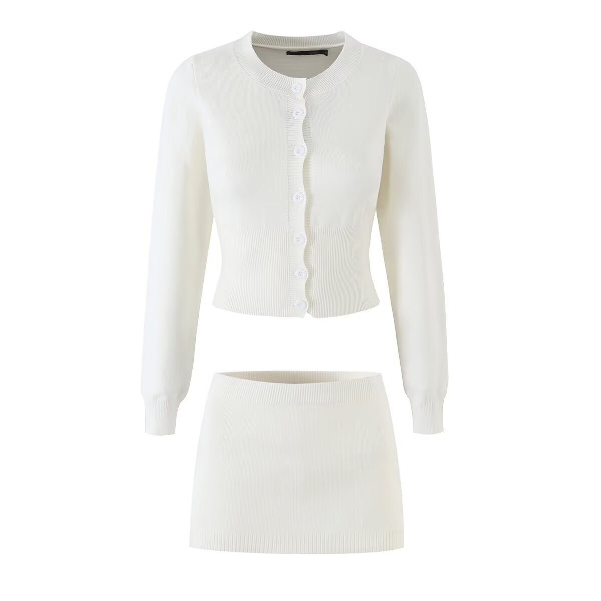 's Autumn Winter Minimalist High Sense Nipped Waist Knit Sweater Top