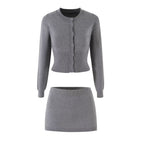 's Autumn Winter Minimalist High Sense Nipped Waist Knit Sweater Top