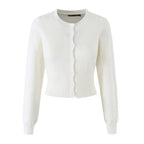 's Autumn Winter Minimalist High Sense Nipped Waist Knit Sweater Top