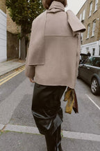 Women's Scarf-Collar Short Overcoat