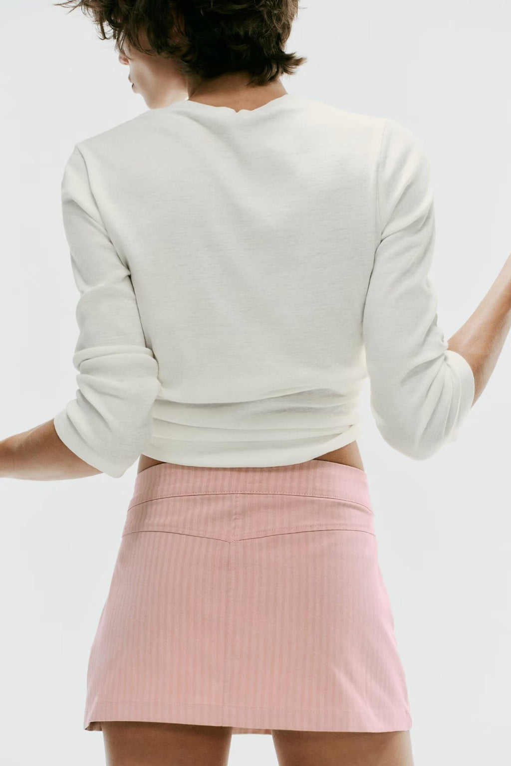 Women's Striped Low-Rise Slim-Fit Skirt