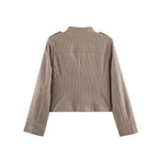 Women's Striped Slim-Fit Short Blazer