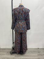 Women's Polka-Dot Belted Suit Set