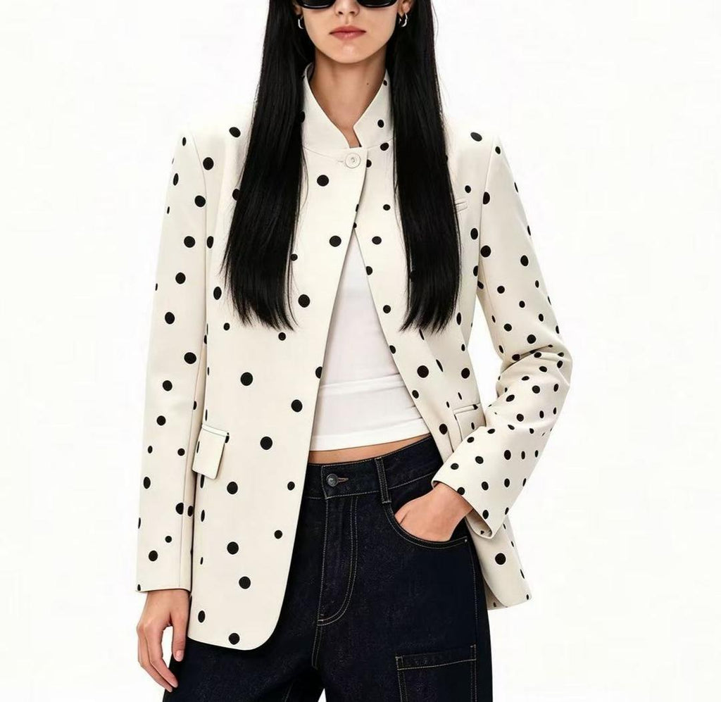 Women's Gradient Polka-Dot Blazer