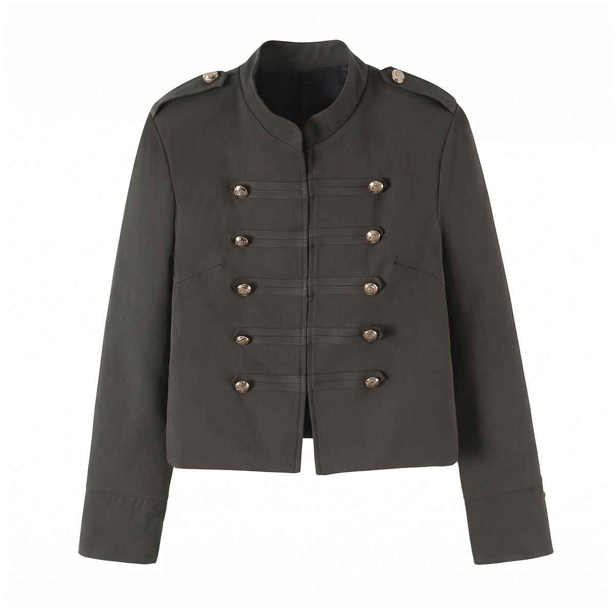 Women's Stand-Collar Cropped Coat