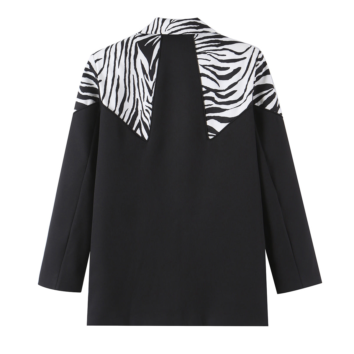 Women's Zebra-Print Collared Blazer