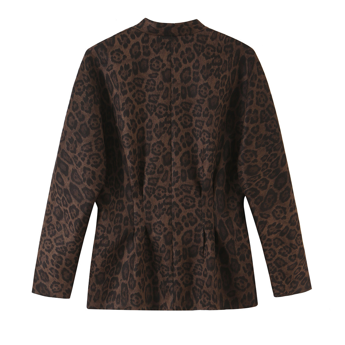 Women's Slim-Fit Suede Leopard-Print Blazer