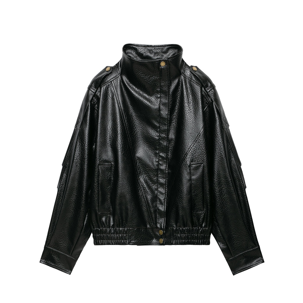 Women's Faux Leather Biker Jacket