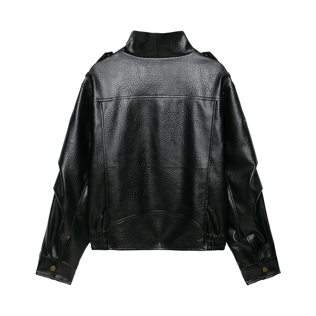 Women's Faux Leather Biker Jacket