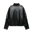 Women's Faux Leather Biker Jacket