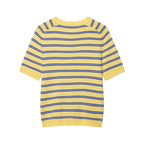 Women's Striped Short-Sleeve Knit Sweater