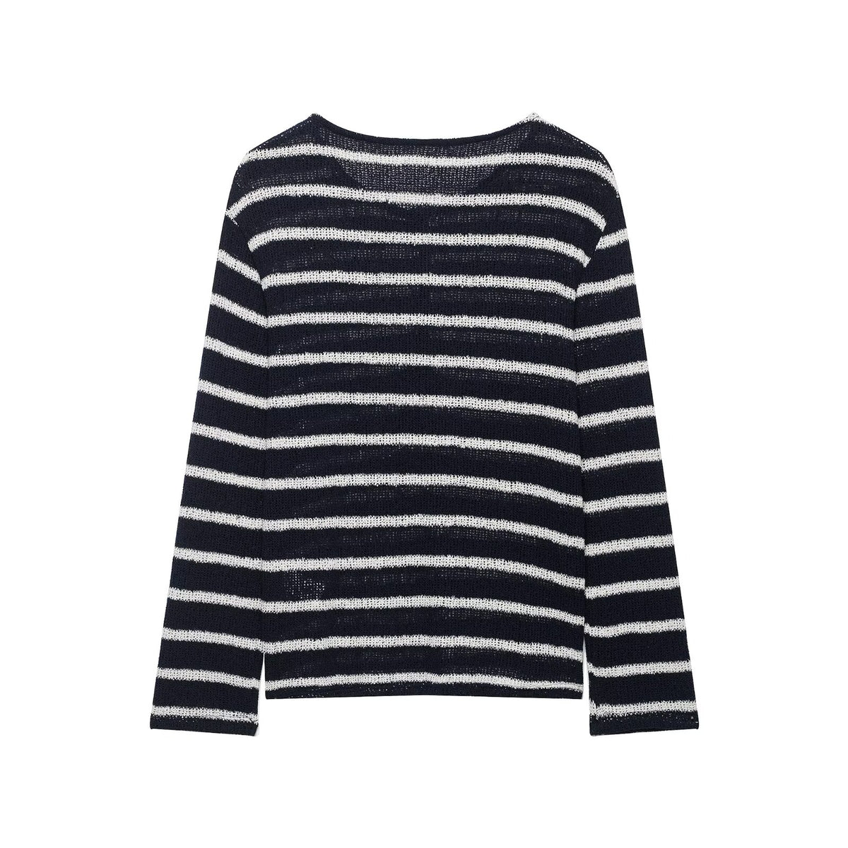 Women's Striped Button-Front Pullover