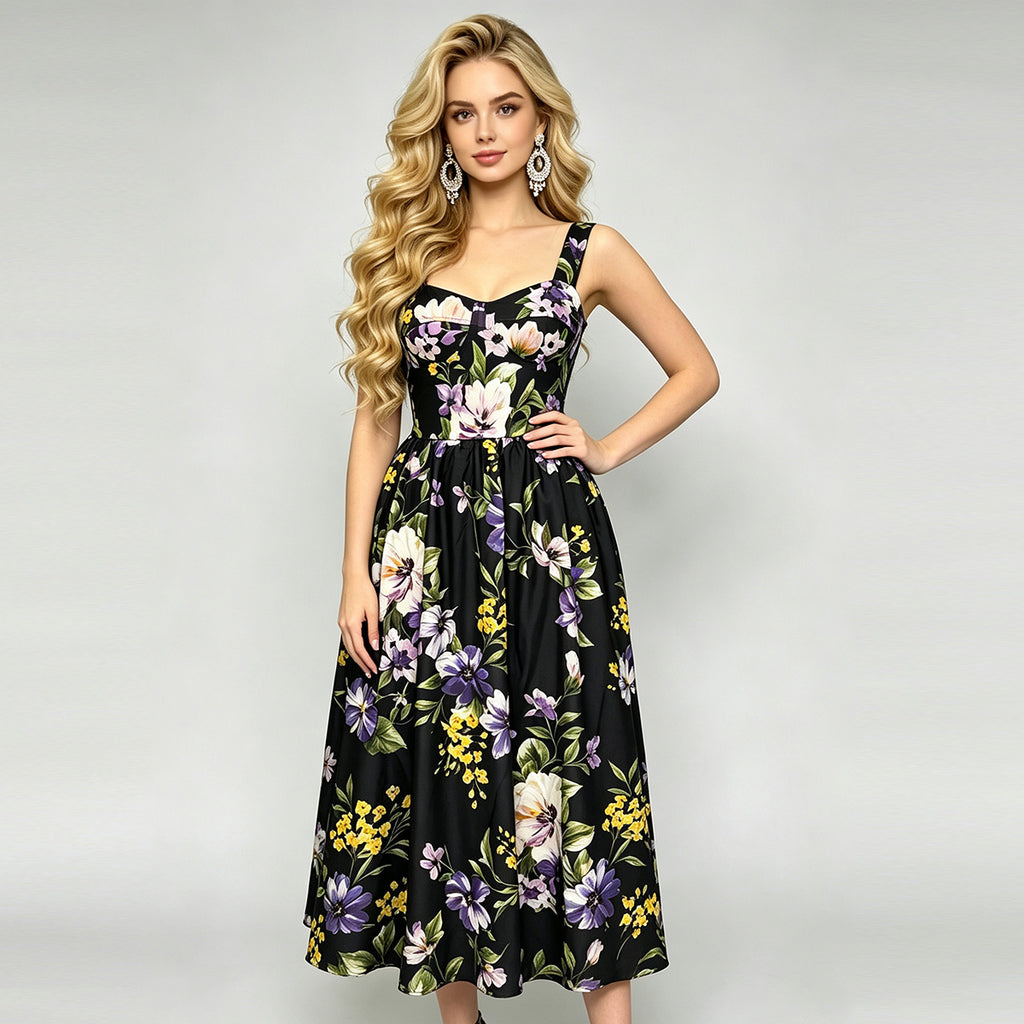 Women's Sleeveless Vacation Print Dress