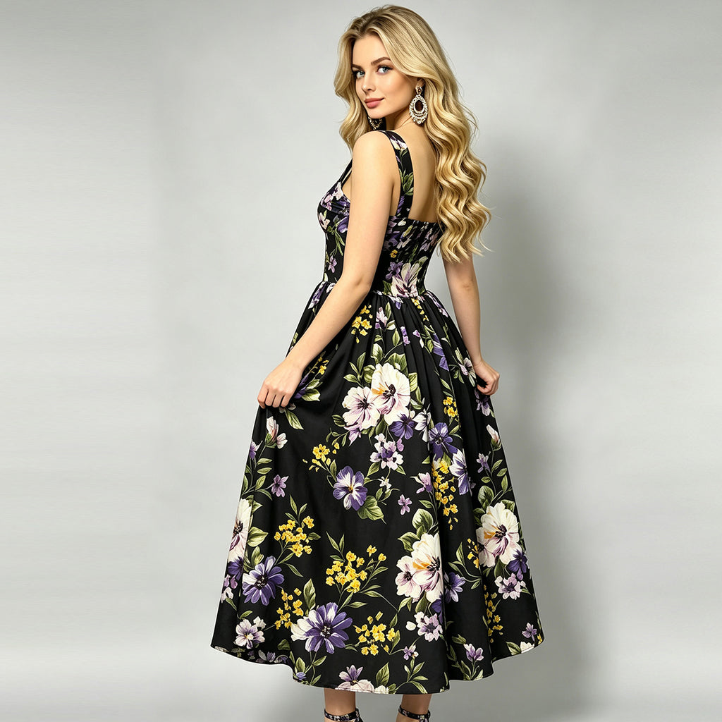 Women's Sleeveless Vacation Print Dress