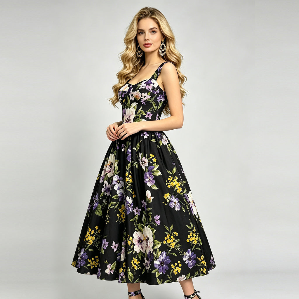Women's Sleeveless Vacation Print Dress