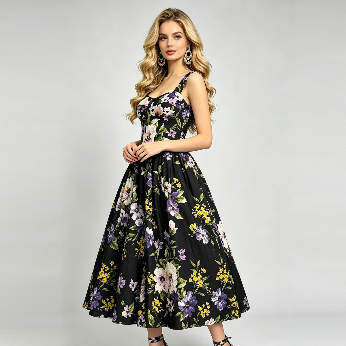 Women's Sleeveless Vacation Print Dress
