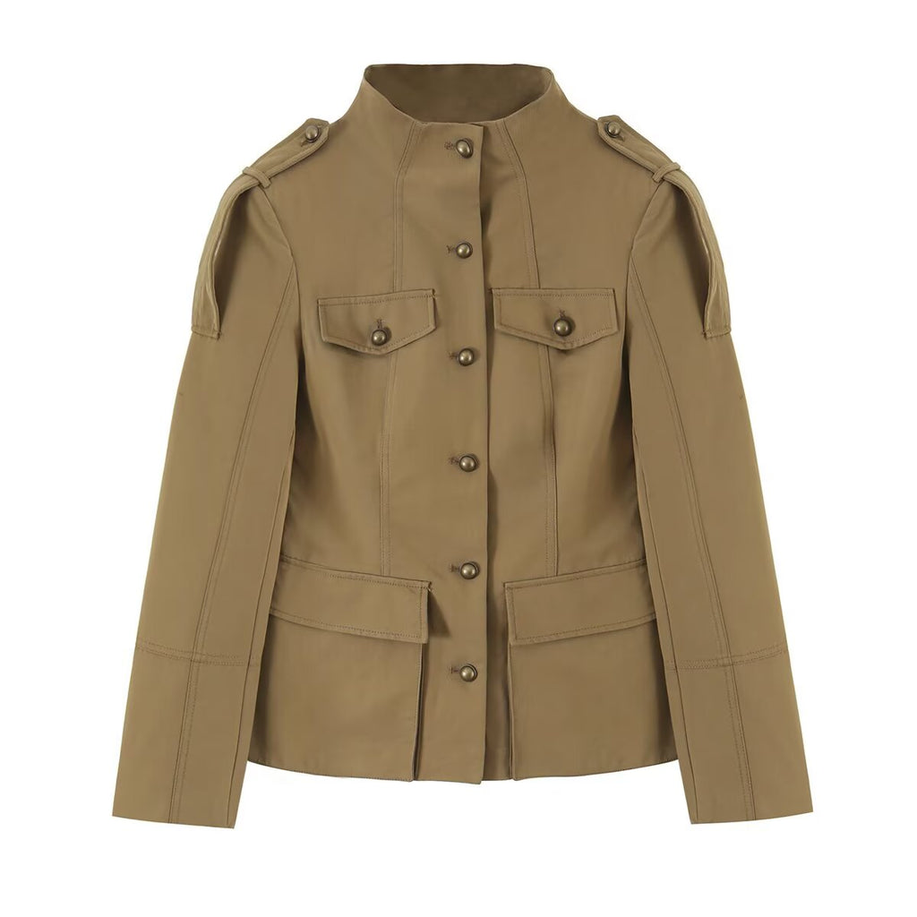 Women's Button-Detail Blazer and Shorts Set