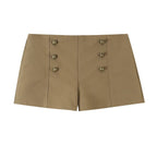 Women's Button-Detail Blazer and Shorts Set