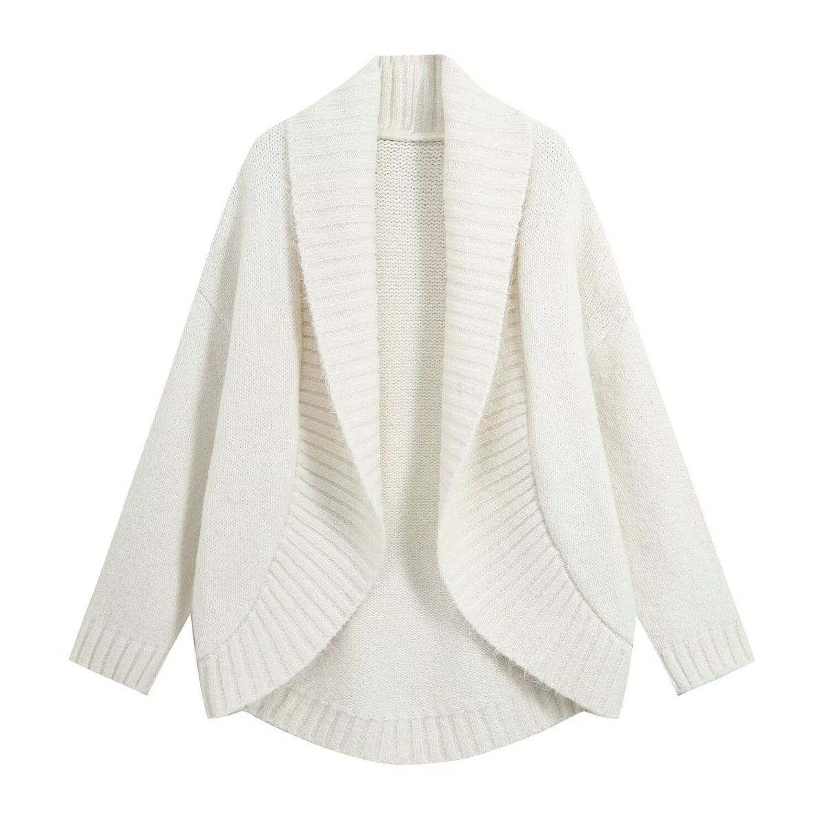 Women's Asymmetric Long-Sleeve Knit Cardigan