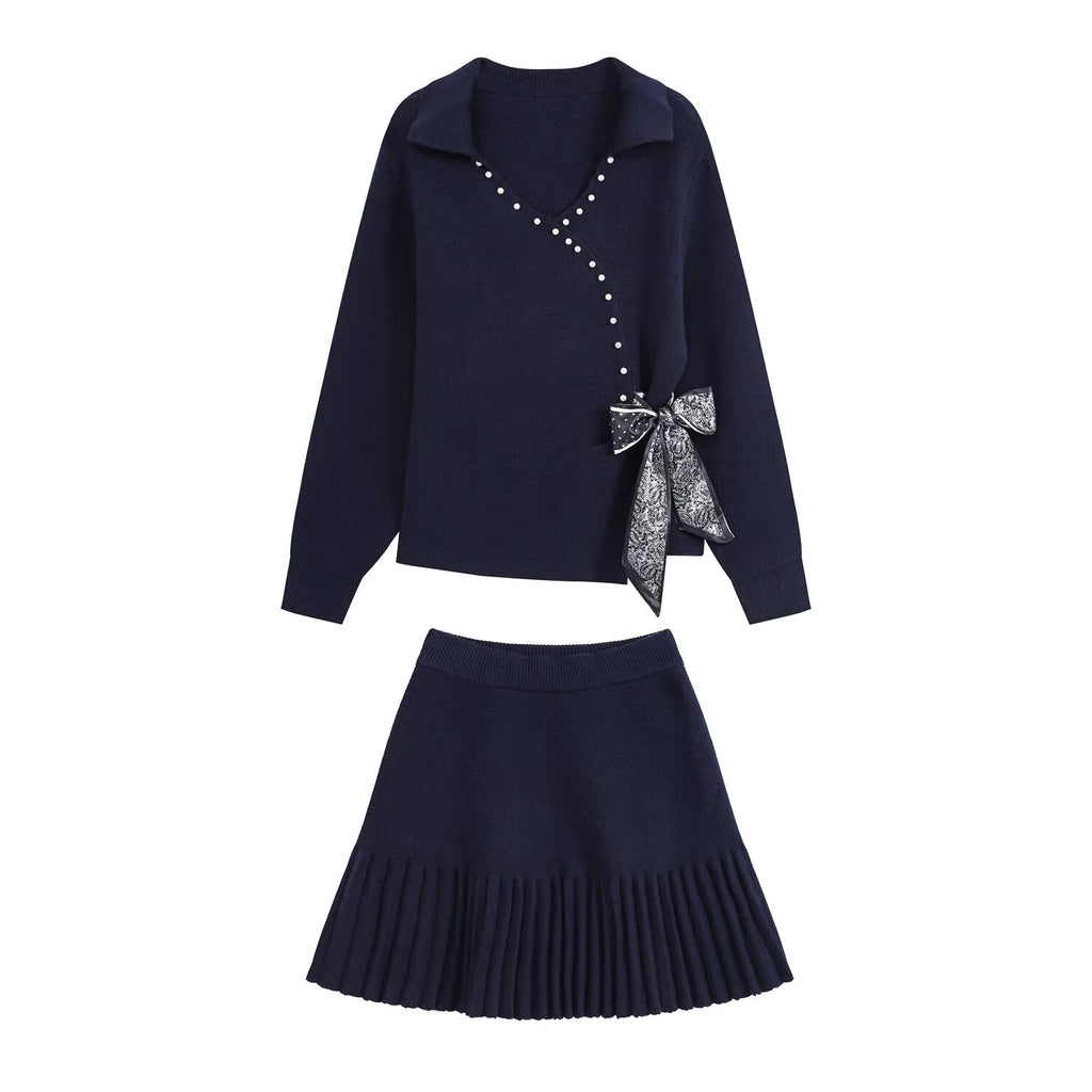 Dark Blue Two-Piece Set