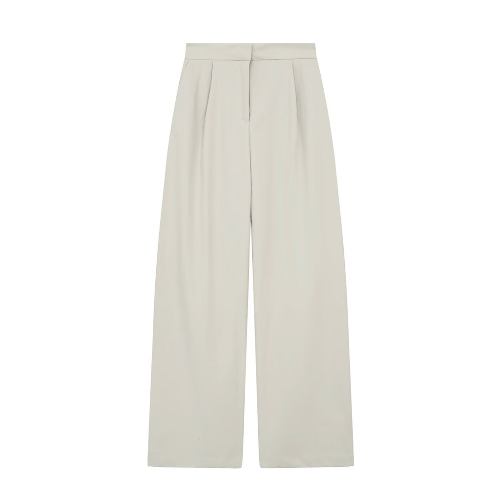 Women's Stand-Collar Zip Jacket & Straight-Leg Pants Set