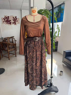 Women's Asymmetric Hem Paisley Sweater