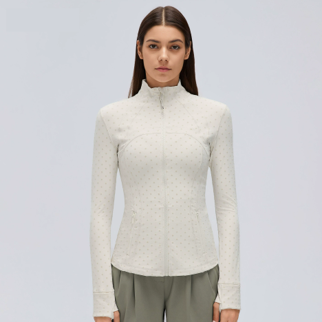 Flocked polka-dot white