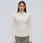 Flocked polka-dot white
