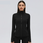Flocked polka-dot black