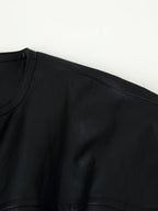 Women's Faux-Leather Bomber Jacket