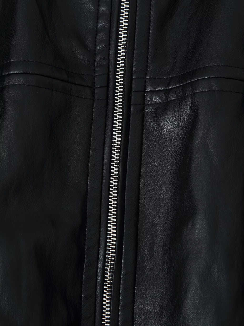 Women's Faux-Leather Bomber Jacket