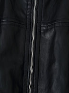 Women's Faux-Leather Bomber Jacket