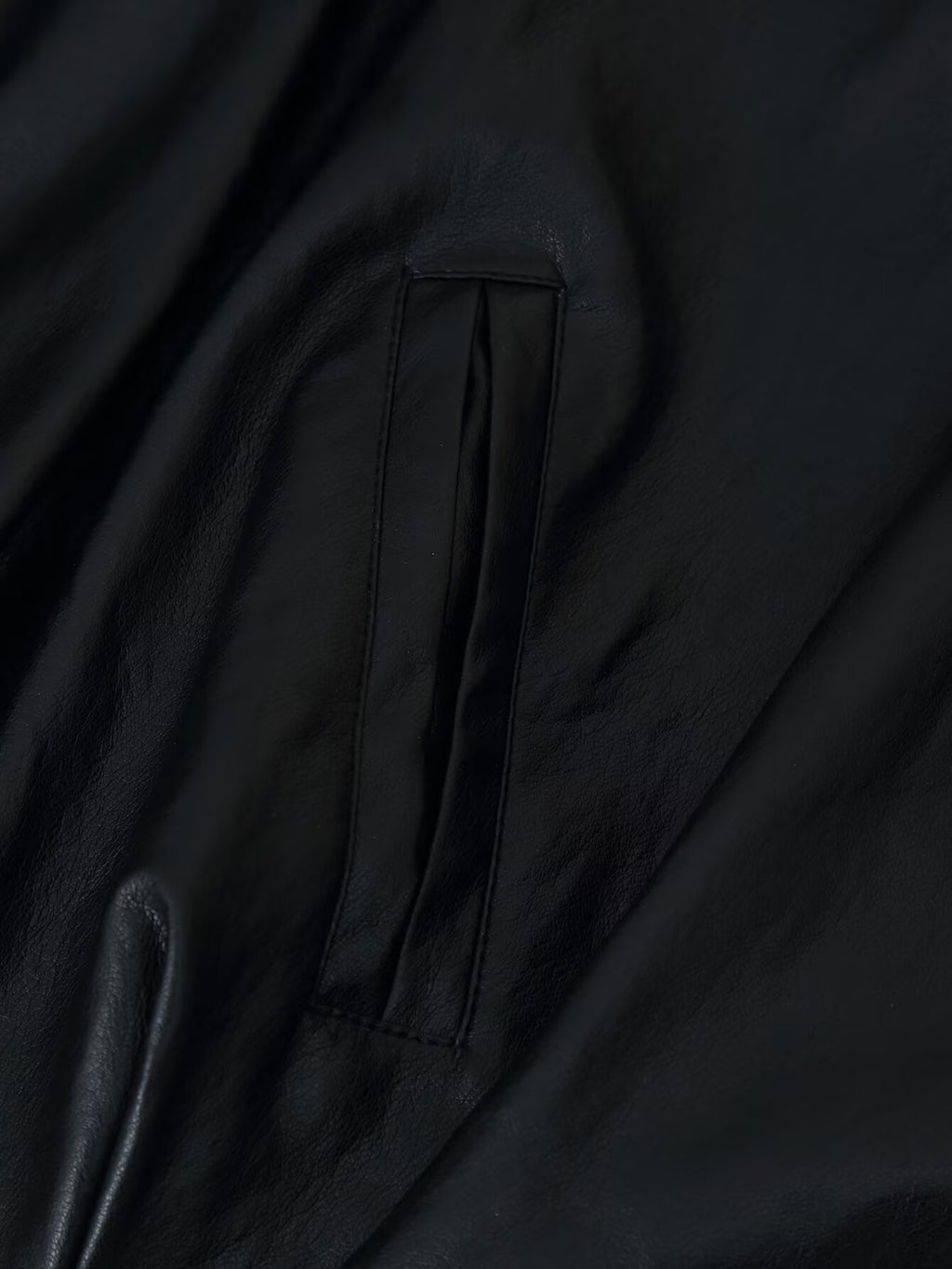 Women's Faux-Leather Bomber Jacket