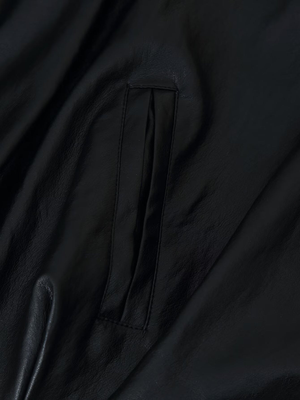 Women's Faux-Leather Bomber Jacket