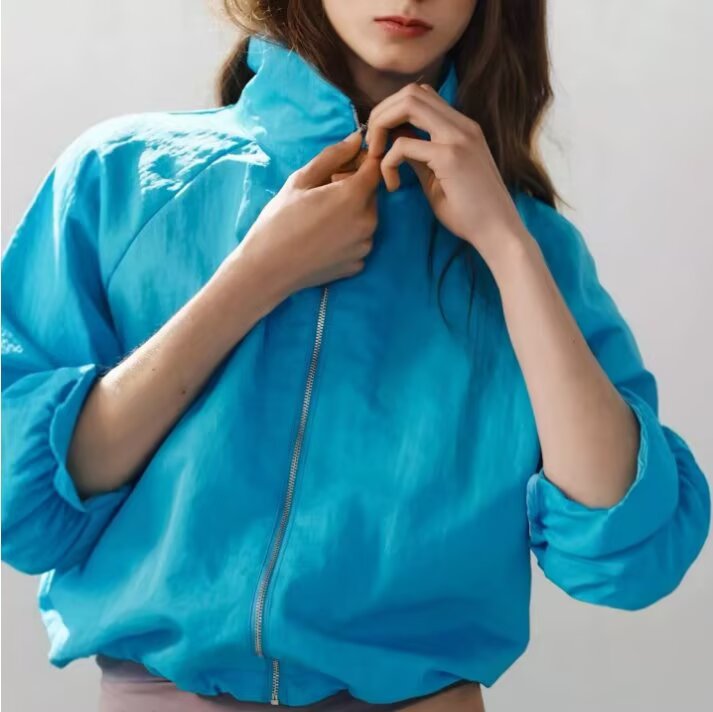Women's Stand-Collar Zipper Coat