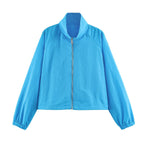 Women's Stand-Collar Zipper Coat