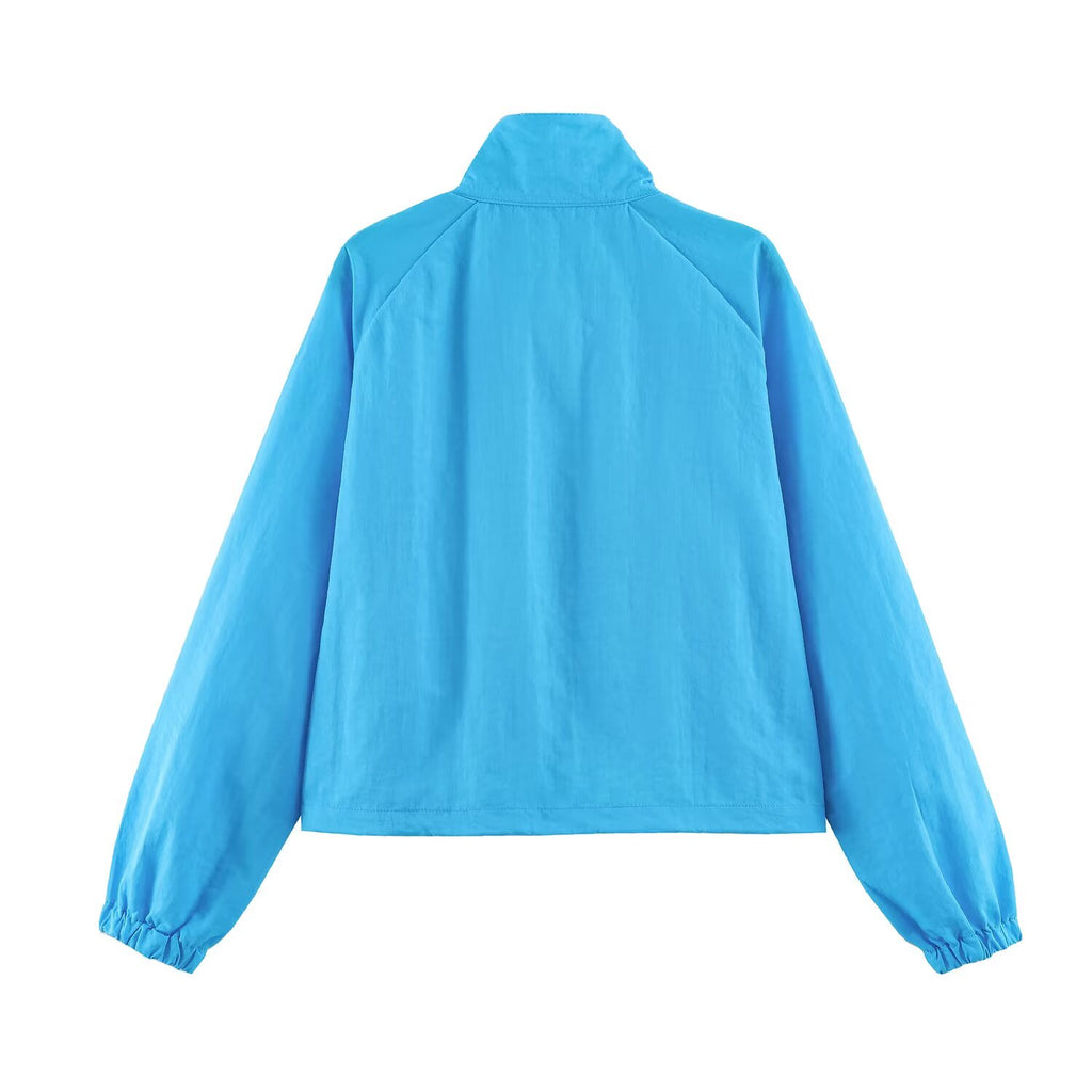 Women's Stand-Collar Zipper Coat