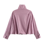 Women's Minimalist Stand-Collar Coat