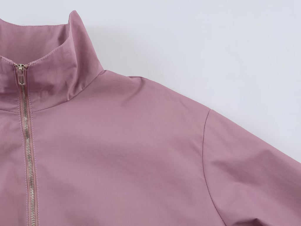 Women's Minimalist Stand-Collar Coat