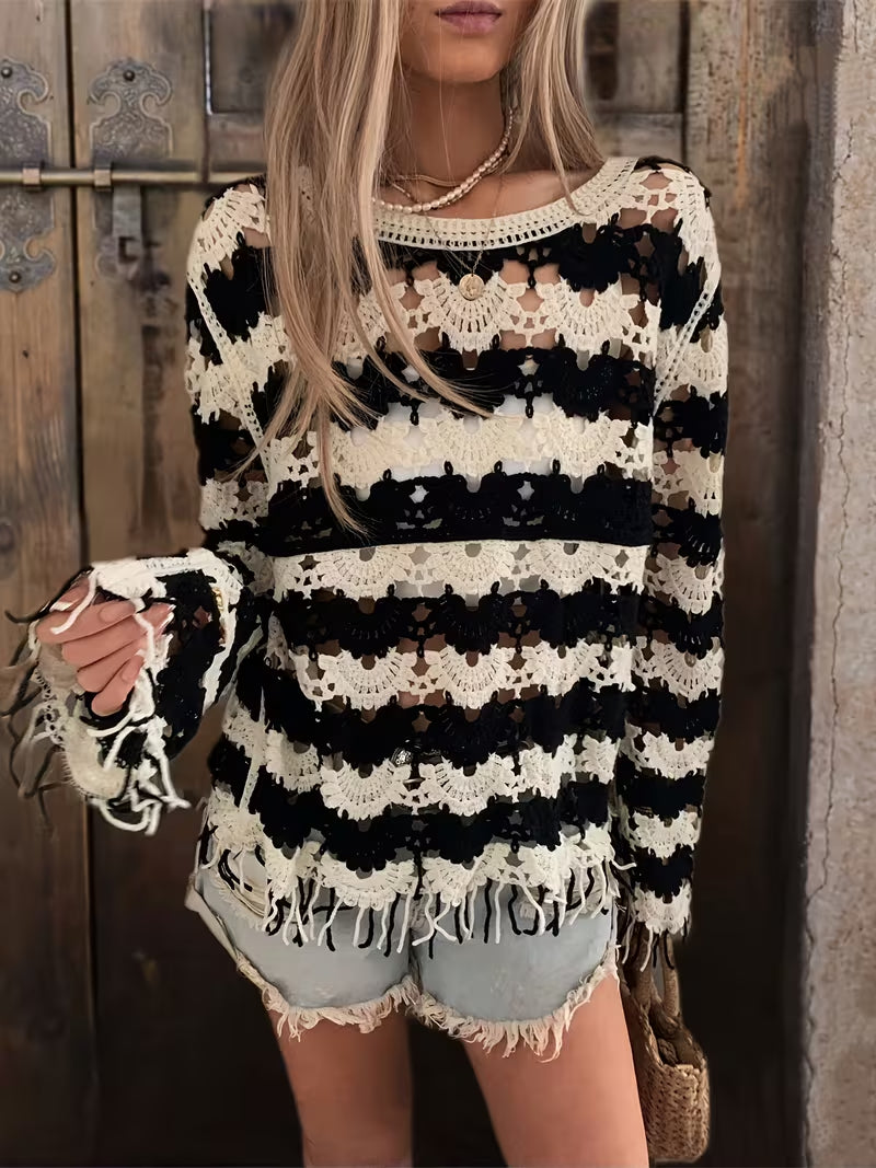 Women's Color-Block Knit Sweater