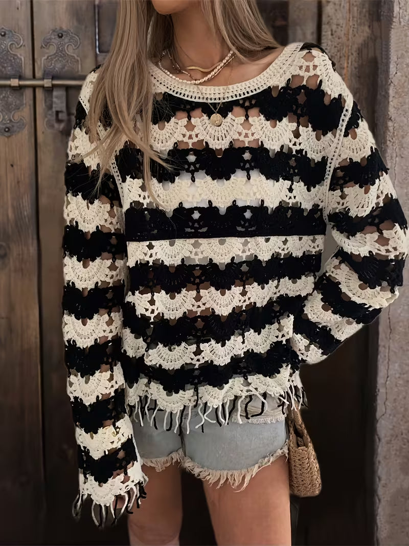 Women's Color-Block Knit Sweater