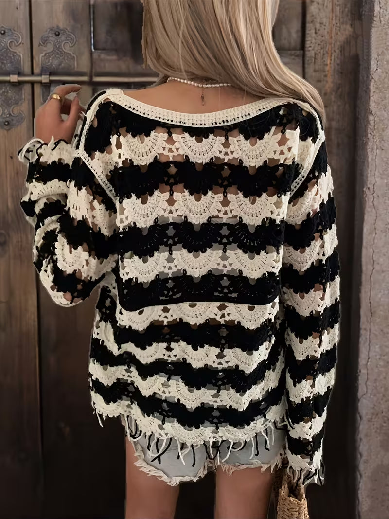 Women's Color-Block Knit Sweater