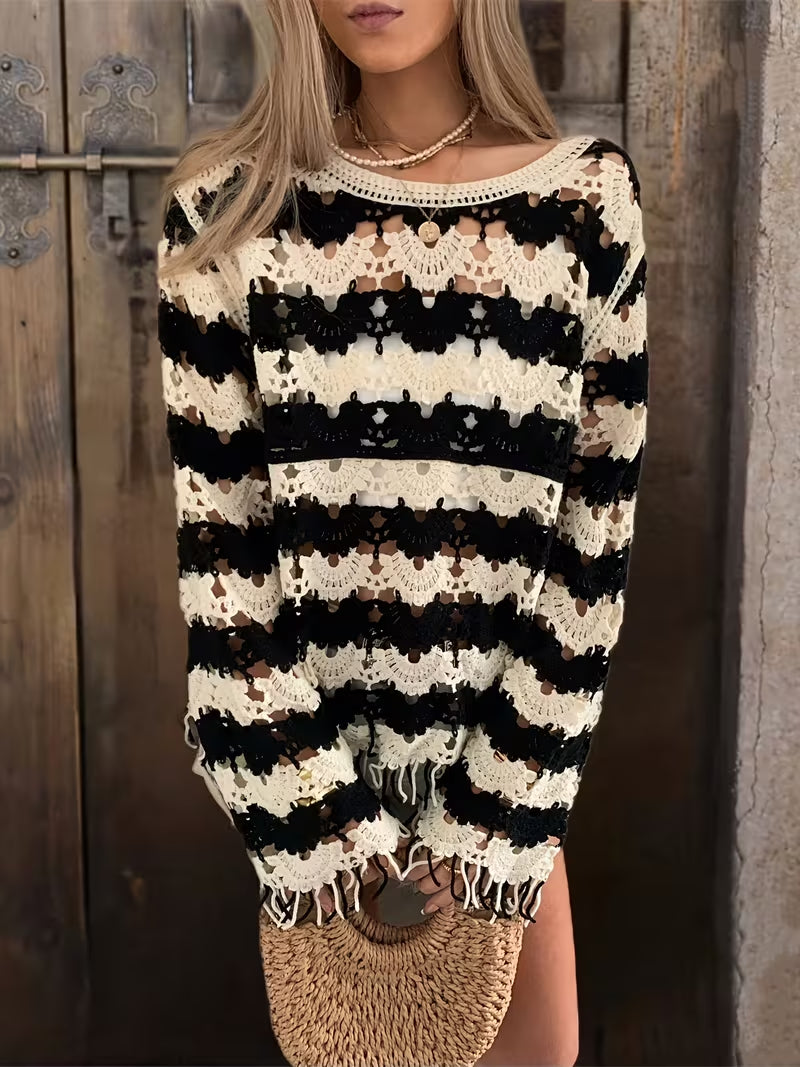Women's Color-Block Knit Sweater