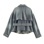 Women's Belted Denim Jacket