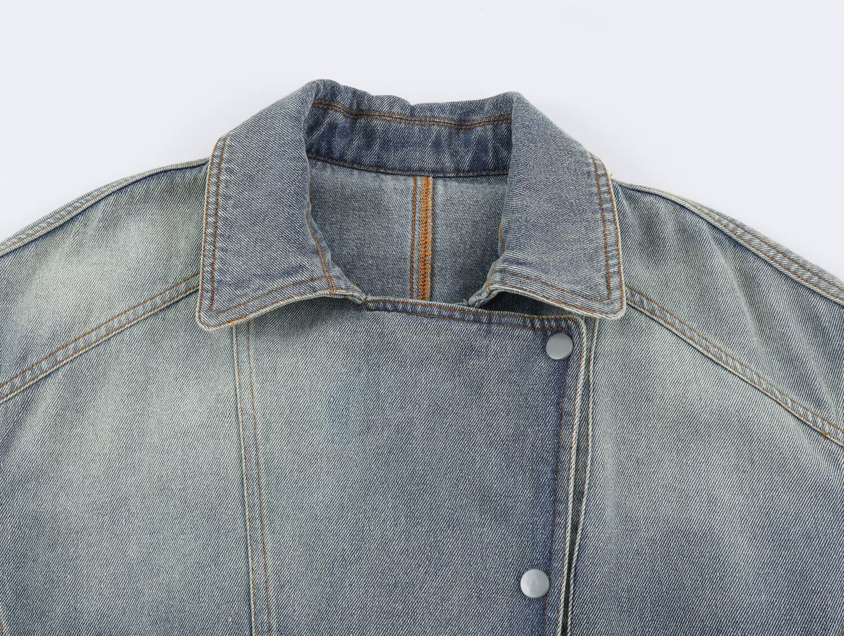 Women's Belted Denim Jacket